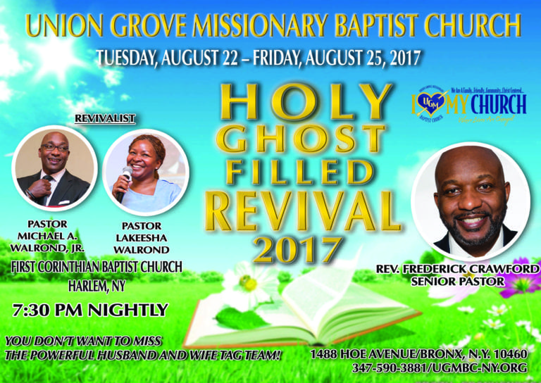 Holy Ghost Filled Revival - Union Grove Missionary Baptist Church